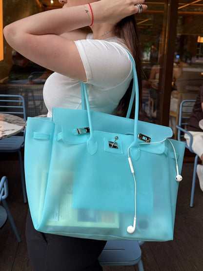 MONARCHE JELLY BAG - baby pink