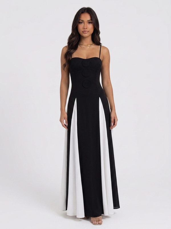 MAXI DRESS CONTRAST