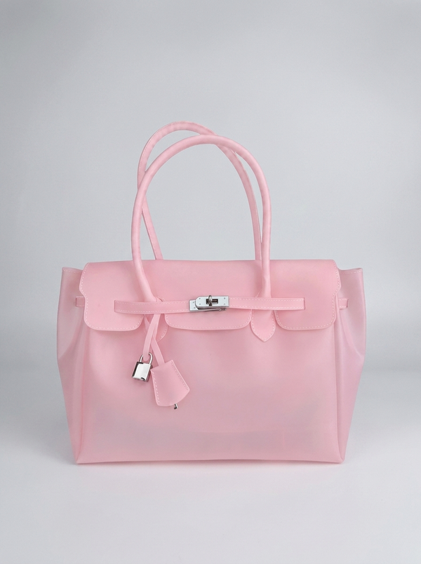 MONARCHE JELLY BAG - baby pink