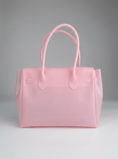 MONARCHE JELLY BAG - baby pink